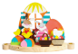Preview: SUNNYSUE - Osterdeko "Ostern mit Familie Lopi" inkl. Kerzenhalter, 24tlg.