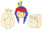 Preview: SUNNYSUE - Kinderschilder Prinzessin, Indianerin und Blumenkind, 3er Set