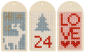Preview: Holztäfelchen zum Sticken, 6er Set