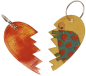 Preview: SUNNYSUE - Keyring Pendant "Heart", Set of 6
