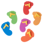 Preview: Moosgummi-Stempel "Mustertreter", 6tlg.