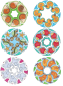 Preview: SUNNYSUE - Riesenstempel "Mandala-Tiere", 6tlg.