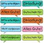 Preview: Wooden Stamps "What's going on?", 6pcs.