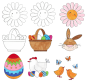 Preview: Riesenstempel "Ostern", 6tlg.