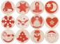 Preview: Super-Set Weihnachtsstempel, 24tlg. (12 Stempel + 12 Stempelkissen)