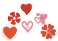 Preview: SUNNYSUE - Moosgummi-Stempel "Herzen", 6tlg.
