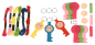Preview: Filz- Schlüsselanhänger "Schlüsselmännchen", 6er Set
