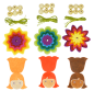 Preview: Filzanhänger "Blumenmädchen" 3er Set