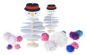 Preview: Bastelset Filz-Schneemann, 2er Set (40-tlg.)