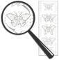 Preview: SUNNYSUE - Glitzersticker "Schmetterlinge" (5 Schmetterlinge, 10 Bordüren)