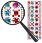Preview: SUNNYSUE - Glitzersticker "Edelsteine" (18 Edelsteine, 2 Bordüren)