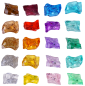 Preview: Legesteine 4 Elemente Feuer, Wasser, Erde, Luft, 500-tlg.
