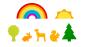 Preview: Acrylformen Regenbogenwelt,14-tlg.