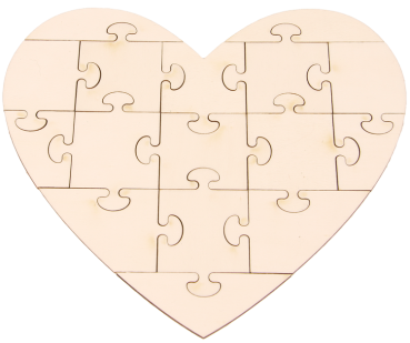 Preview: Holz-Puzzle Herz, 1Stck
