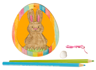 Preview: Holzanhänger "Hase Lopi", 4er Set