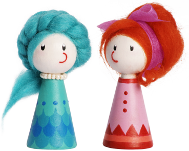 Preview: 10er Set Holzfiguren