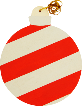 Preview: Holzanhänger "Christbaumkugel", 4er Set