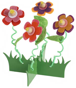 Preview: Tellerteiler "Blumenwiese", 1 Bastelset