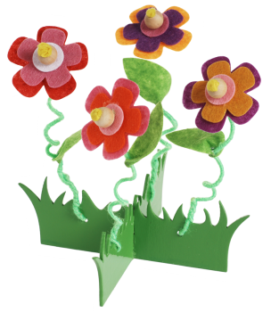 Preview: Tellerteiler "Blumenwiese", 1 Bastelset