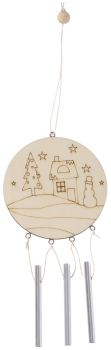 SUNNYSUE - Windspiel "Mit Weihnachtsszene 2", 1Stck