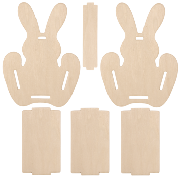 Preview: DIY "Bausatz Holz-Osterkörbchen", 6er Set