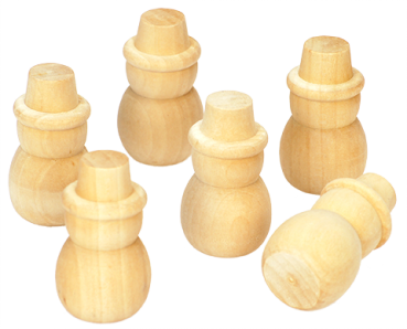 Preview: Holzfigur Schneemann, 6er Set
