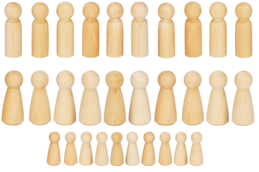 SUNNYSUE - Holz Familienfiguren 30-tlg.