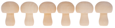 Holz-Pilze 6 Stück