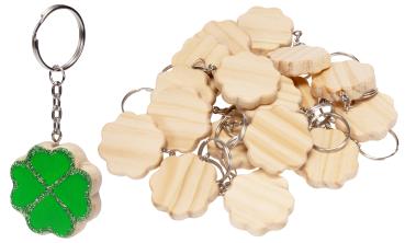 Schlüsselanhänger Set 24 Stück Kleeblatt