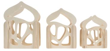 Preview: Holzlaterne Fantasia, 3er Set