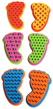 Preview: Moosgummi-Stempel "Mustertreter", 6tlg.