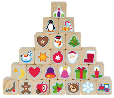SUNNYSUE - Holzstempel "Adventskalender", 24tlg.