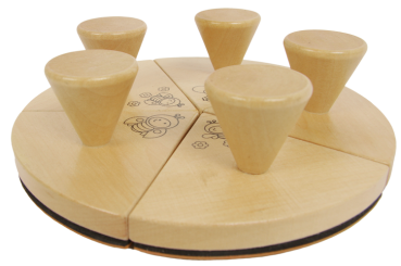 Holzstempel Marienkäfer, Biene, Hummel Mandala, 5tlg.
