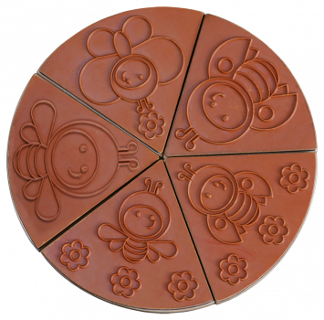 Holzstempel Marienkäfer, Biene, Hummel Mandala, 5tlg.