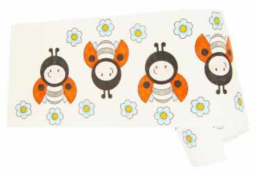Preview: Holzstempel Marienkäfer, Biene, Hummel Mandala, 5tlg.