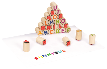 SUNNYSUE - Holzstempel ABC, 26-tlg.