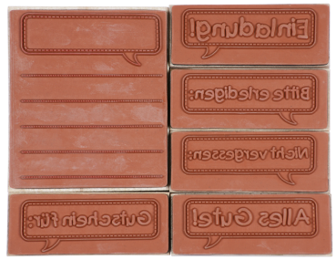 Preview: Holzstempel Set Einladungen, & Todo´s, 6tlg.