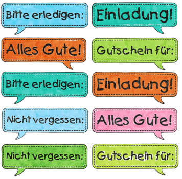 Preview: Holzstempel Set Einladungen, & Todo´s, 6tlg.