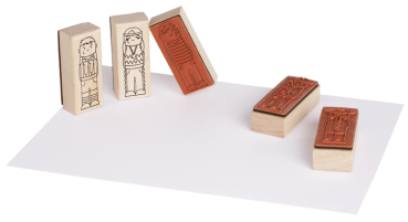 SUNNYSUE - Holzstempel Rollenspiel Fasching, 5tlg.