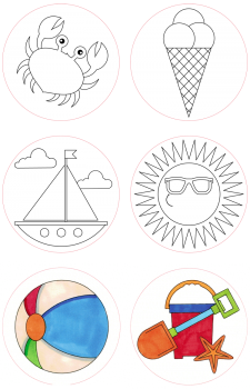 Preview: Riesenstempel "Sommer", 6tlg.