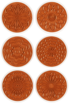 Preview: Riesenstempel "Mandala-Blumen", 6tlg.