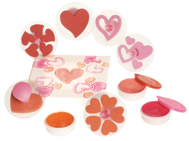 Preview: Moosgummi-Stempel "Herzen", 6tlg.