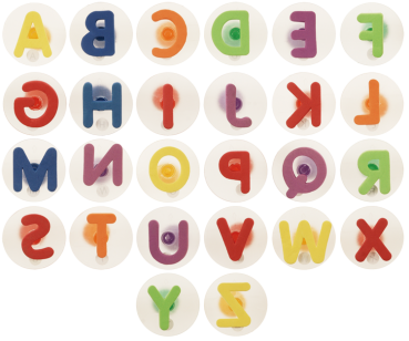SUNNYSUE - Moosgummi-Stempel "Großbuchstaben" 26tlg.