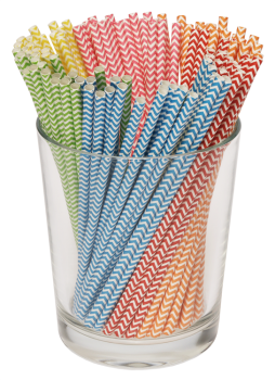 SUNNYSUE - Papierstrohhalme "Zickzack", 120tlg.