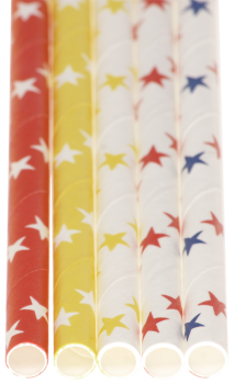 Paper Straws "Stars", 120pcs.