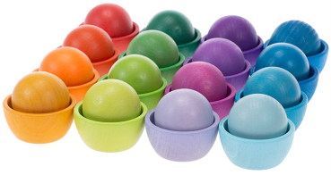 SUNNYSUE - Regenbogen Kugeln mit Farbschalen, 32-tlg.