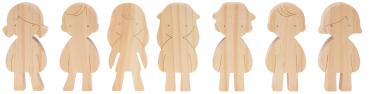 Preview: Holzfiguren Kinder, 7er Set