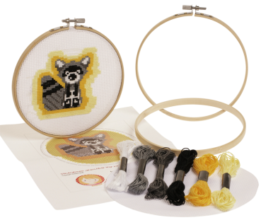 Preview: Cross-Stitching Set "Willy The Raccoon", 1pc.