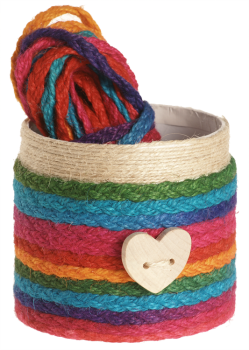 Preview: Jute-Flechtschnur "Regenbogen", 25 m
