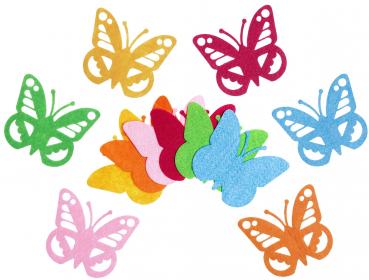 SUNNYSUE - Filzanhänger "Schmetterling", 24tlg.